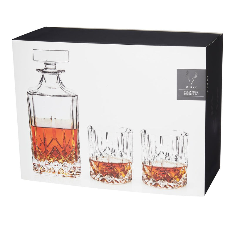 Admiral 3-Piece Decanter & Tumbler Set