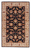 Selene Handmade Floral Black & Beige Area Rug