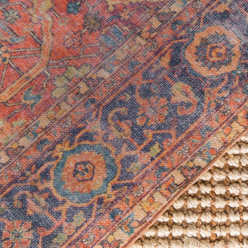 Avonlea Oriental Blue & Orange Area Rug