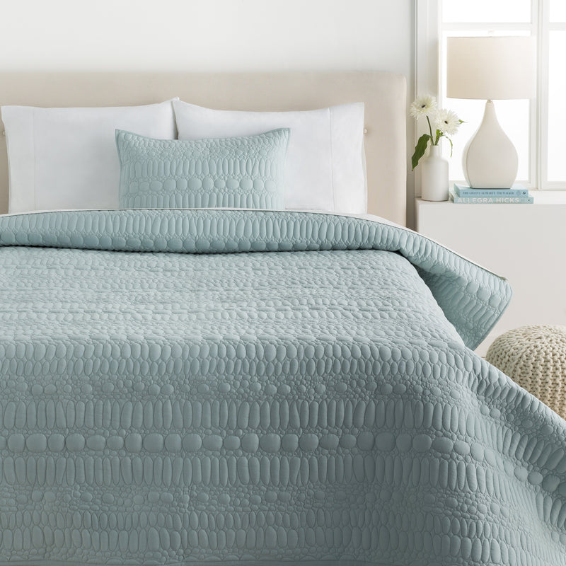 Pebble Bedding in Aqua