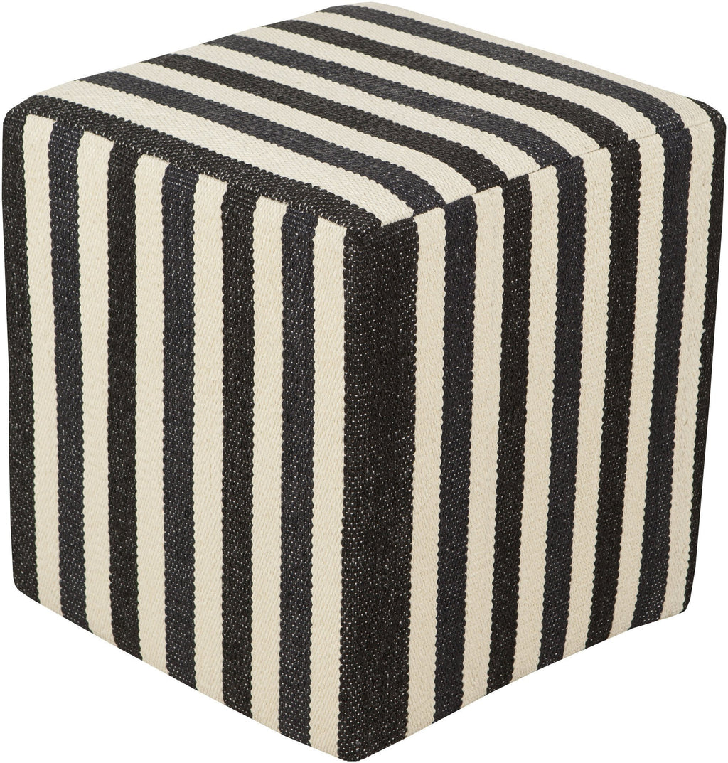 Picnic Pouf in Black & Cream design by Surya