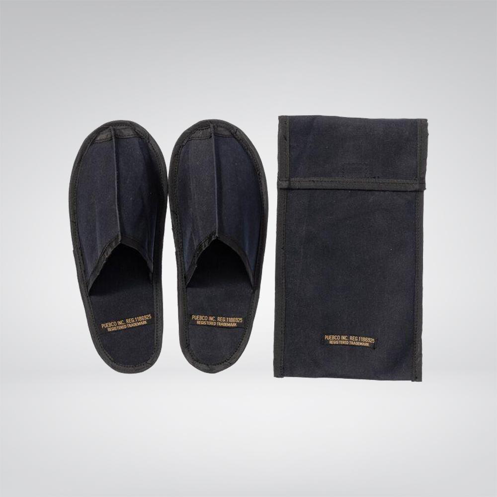 Waxed Canvas Portable Slipper - Large - Black