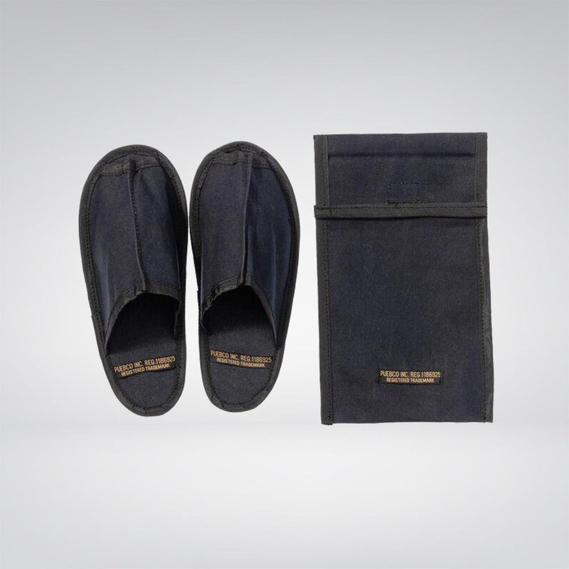 Waxed Canvas Portable Slipper - Small - Black