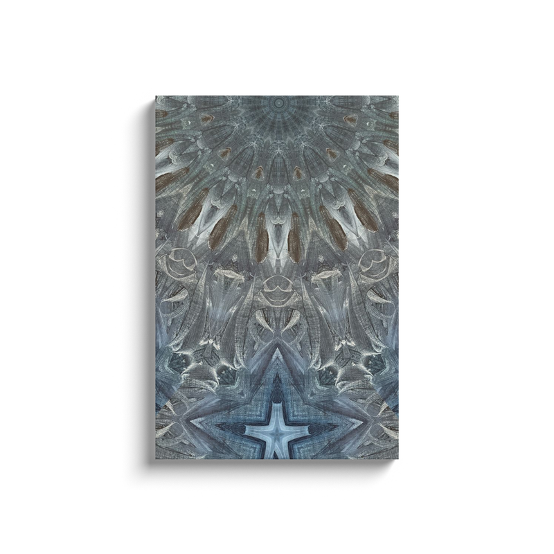 Blue Rosette Canvas Print