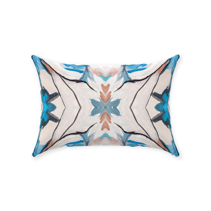 Blue Compass Throw Pillow