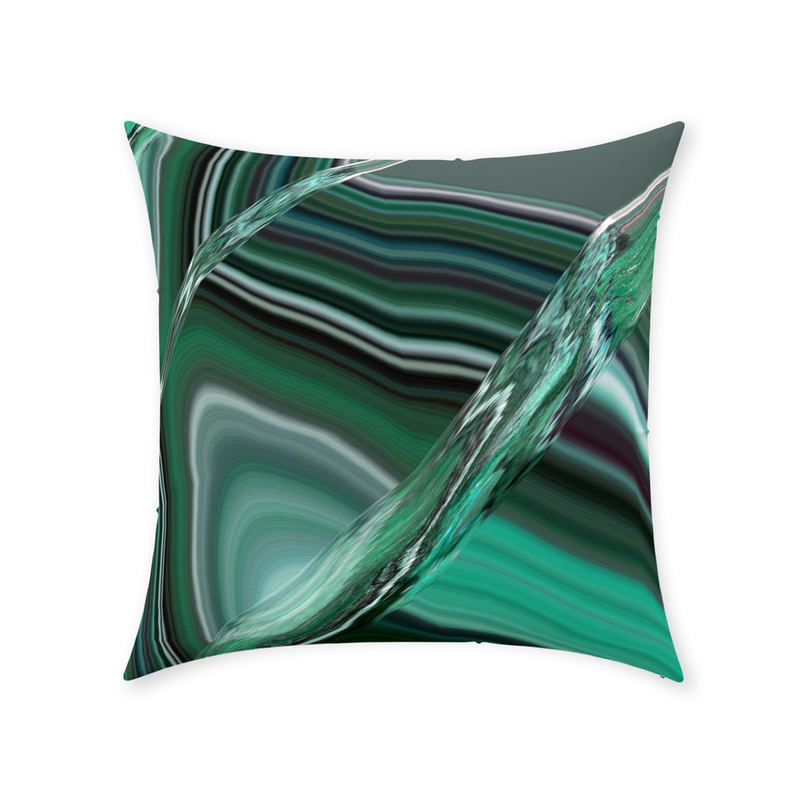 Malachite Throw Pillow