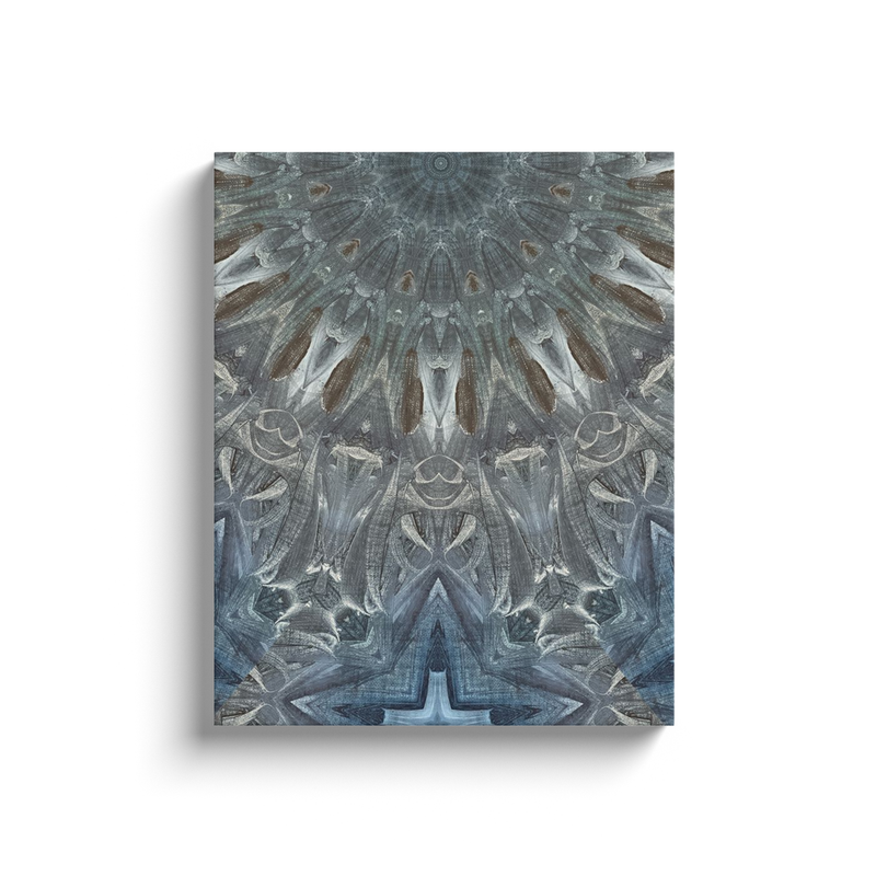 Blue Rosette Canvas Print