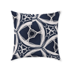 Navy Lace Throw Pillow