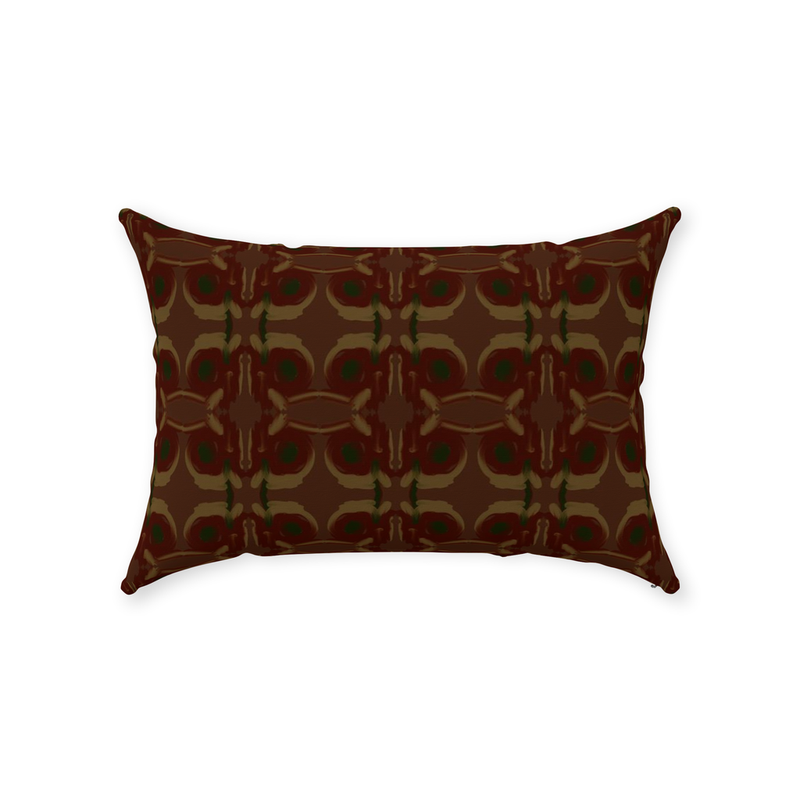 Mahogany Ticking Throw Pillow