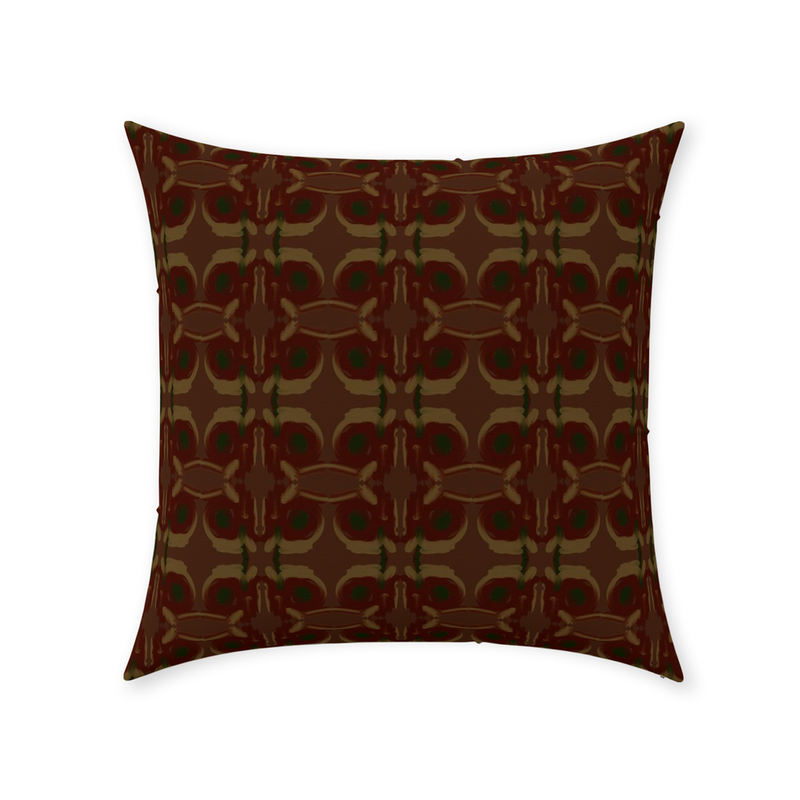 Mahogany Ticking Throw Pillow