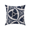 Navy Lace Throw Pillow