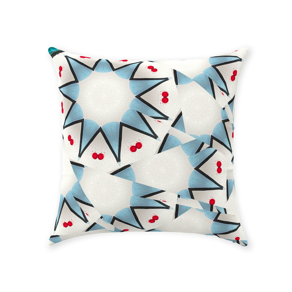 Blue Stars Throw Pillow