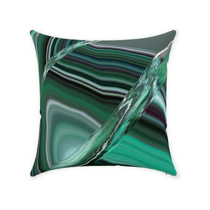 Malachite Throw Pillow