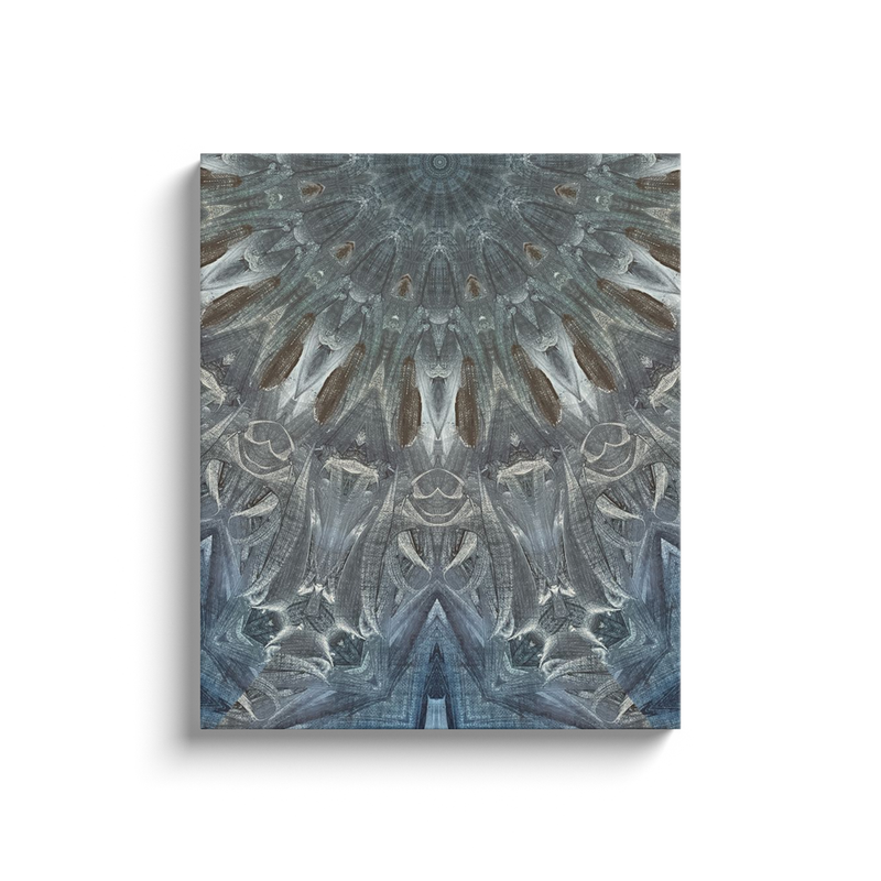 Blue Rosette Canvas Print