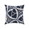 Navy Lace Throw Pillow