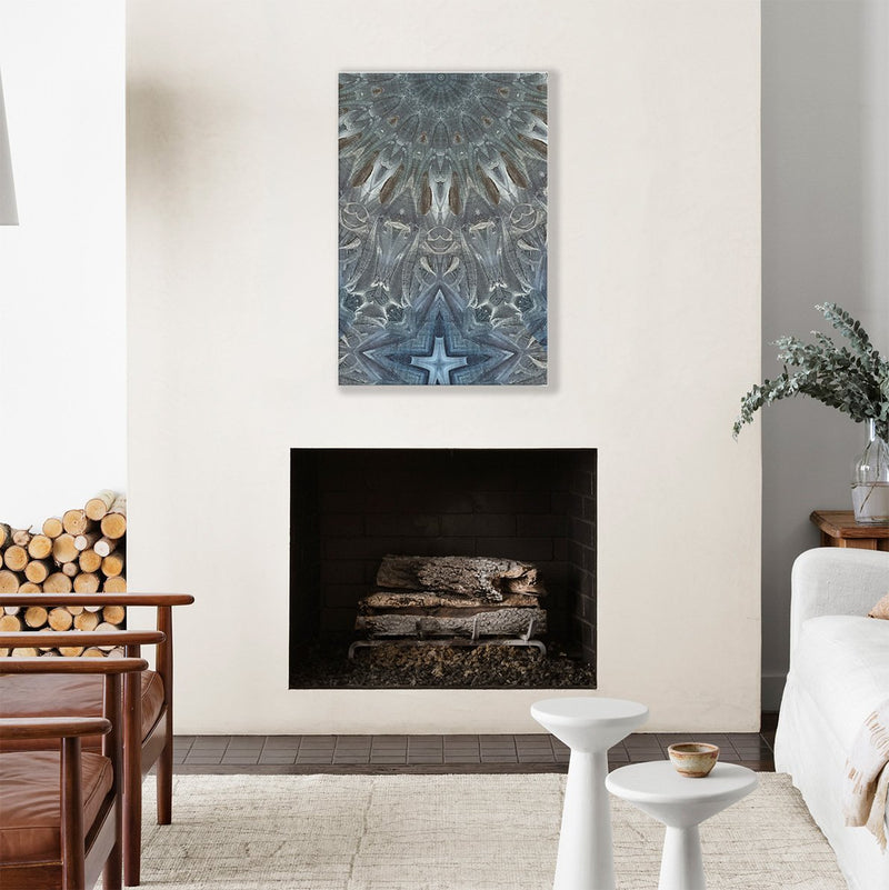 Blue Rosette Canvas Print