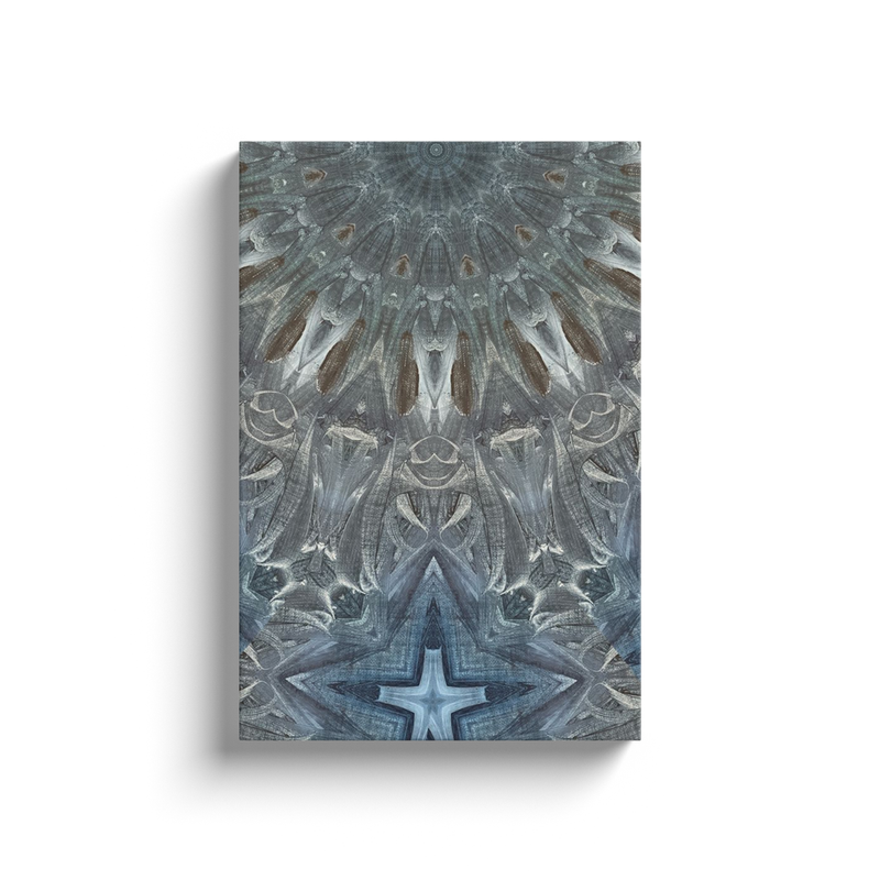 Blue Rosette Canvas Print