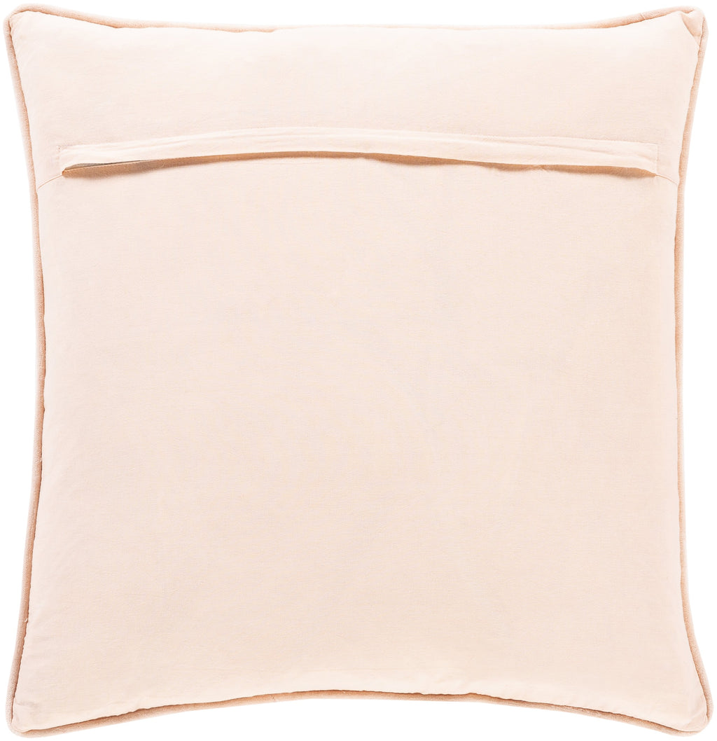 Quilted Cotton Velvet Pillow in Peach