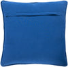 Quilted Cotton Velvet Pillow in Bright Blue