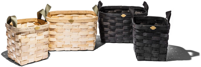 Wooden Basket Black Square