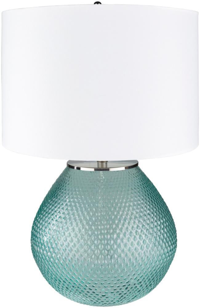 Arlo Table Lamp in Sky Blue & White