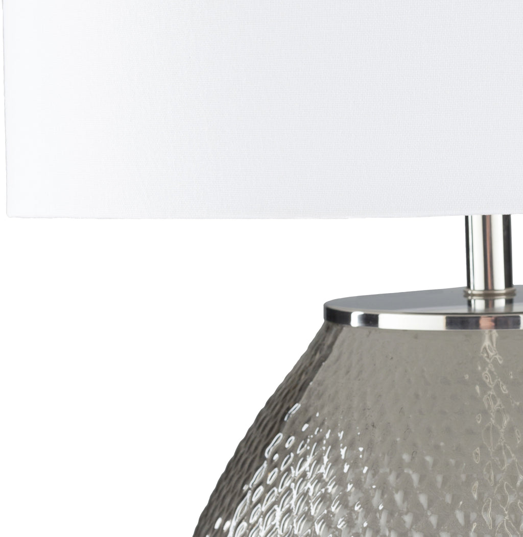 Arlo Table Lamp in Medium Gray & White