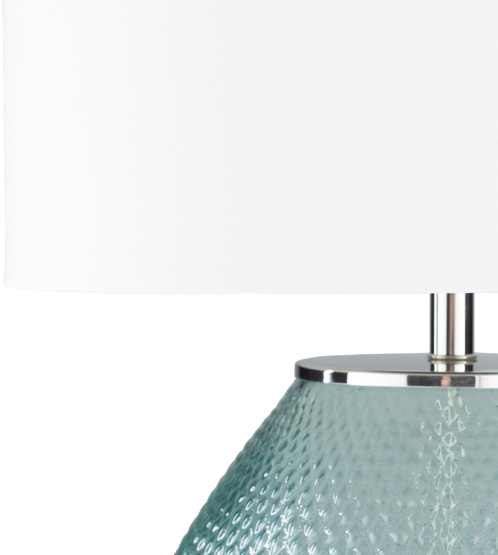 Arlo Table Lamp in Sky Blue & White