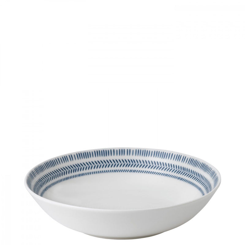 Cobalt Blue Chevron Pasta Bowl