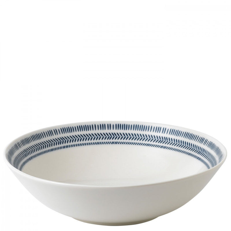 Cobalt Blue Chevron Serving Bowl