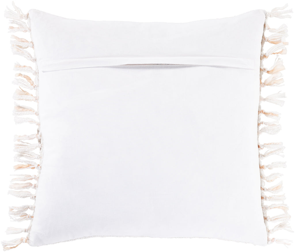 Saugatuck SGK-002 Woven Pillow in White & Peach