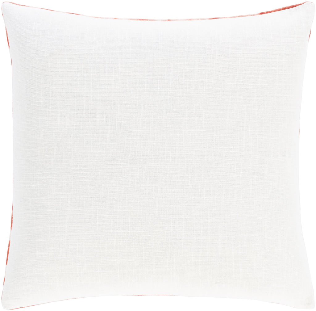 Suji SJI-001 Woven Pillow in Burnt Orange & White