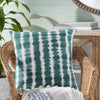 Suji SJI-003 Woven Pillow in Teal & White