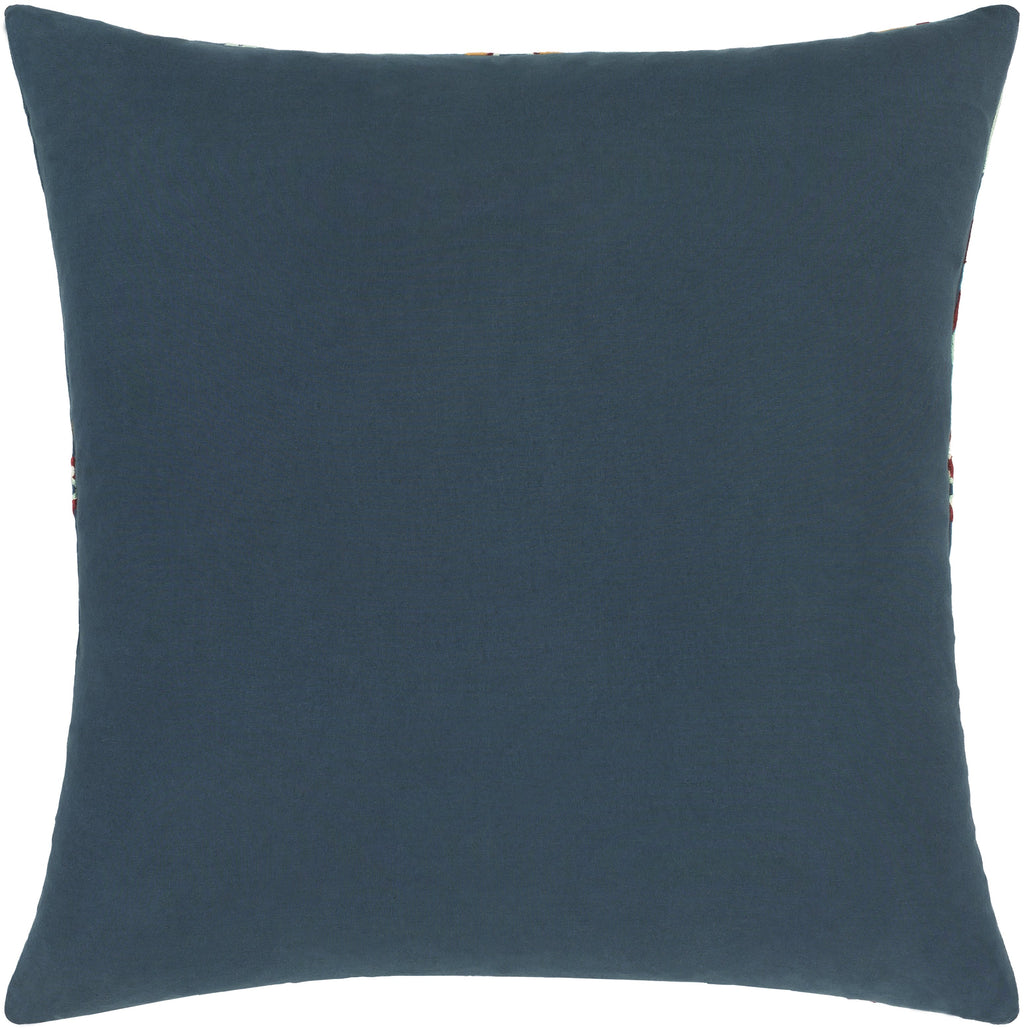 Shelter SLT-001 Woven Pillow in Dark Blue & Mint