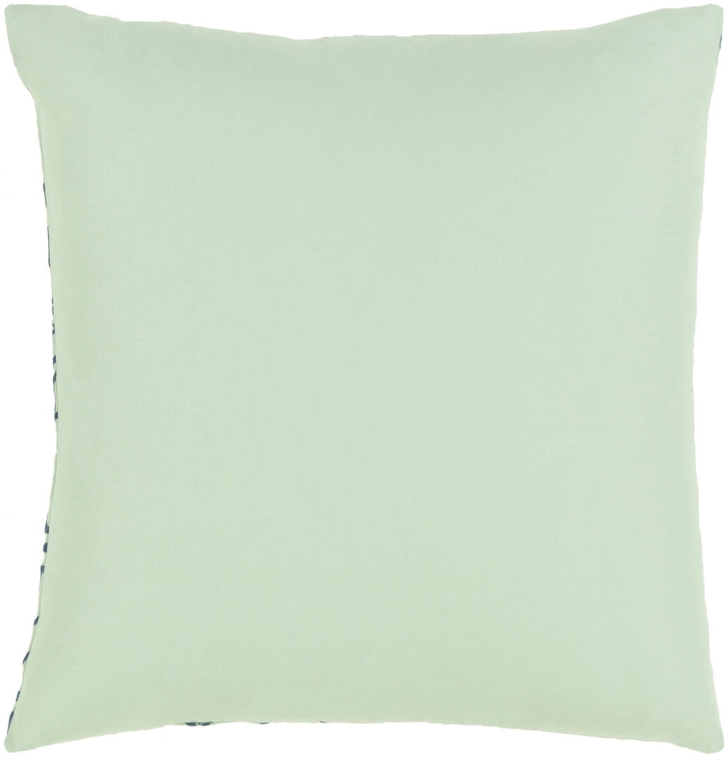 Shelter SLT-003 Woven Pillow in Mint & Navy