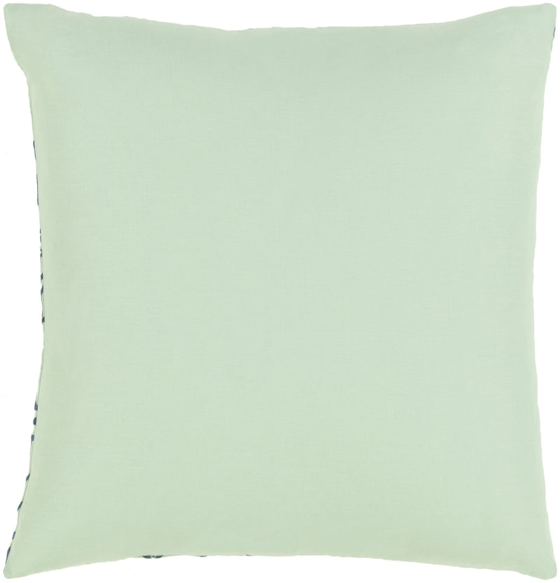 Shelter SLT-003 Woven Pillow in Mint & Navy