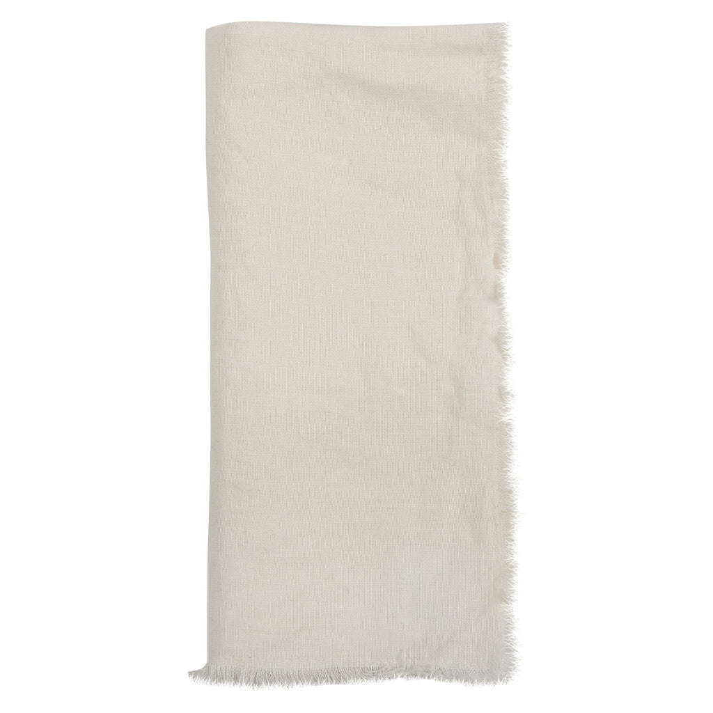 Solid Linen Napkins Set of 4 in Oyster White