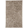 Studio Collection Wool Area Rug in Antique White and Mushroom