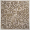 Studio Collection Wool Area Rug in Antique White and Mushroom