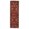 Anthea Handmade Floral Red & Black Area Rug