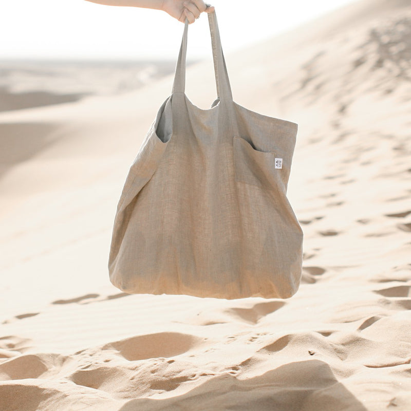 Oversized Linen Tote