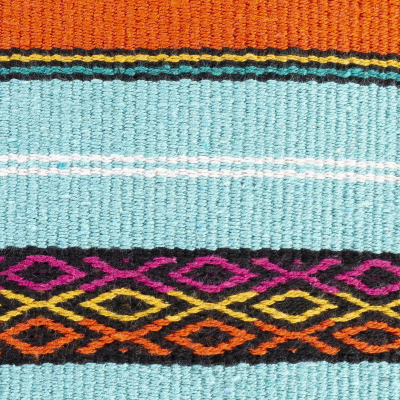 Toluca TOU-002 Hand Woven Pillow in Aqua & Bright Pink by Surya