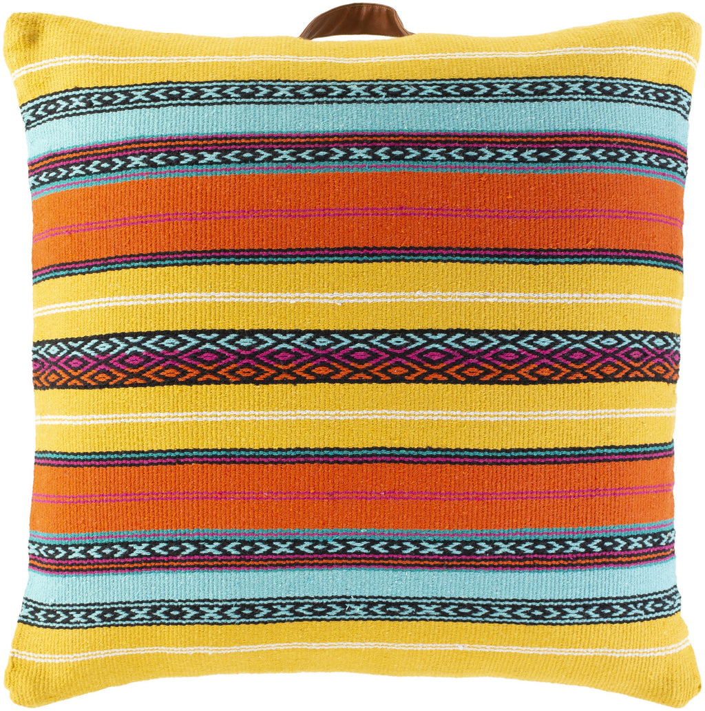 Toluca TOU-004 Hand Woven Pillow in Yellow by Surya