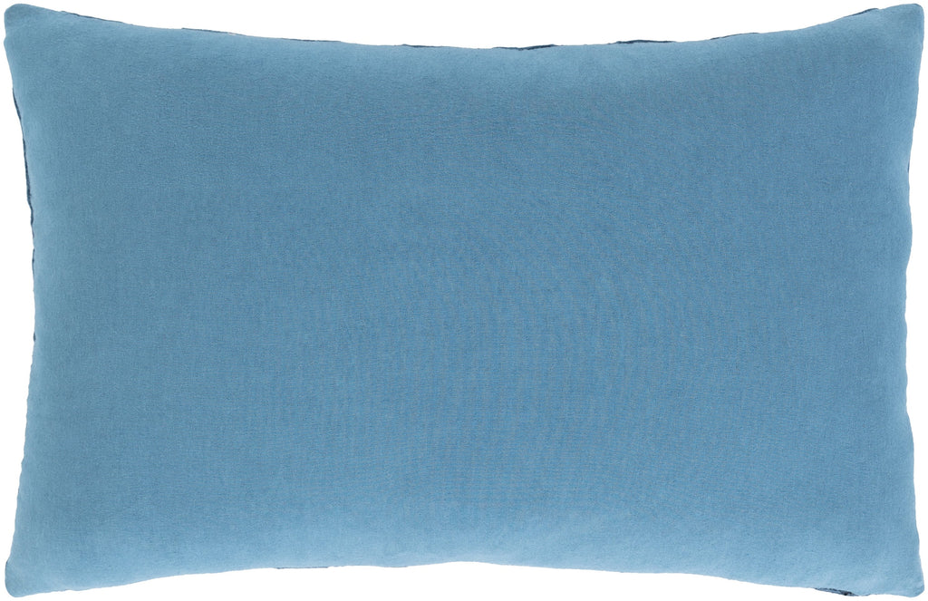 Toulouse TUE-003 Velvet Lumbar Pillow in Dark Blue & Denim by Surya