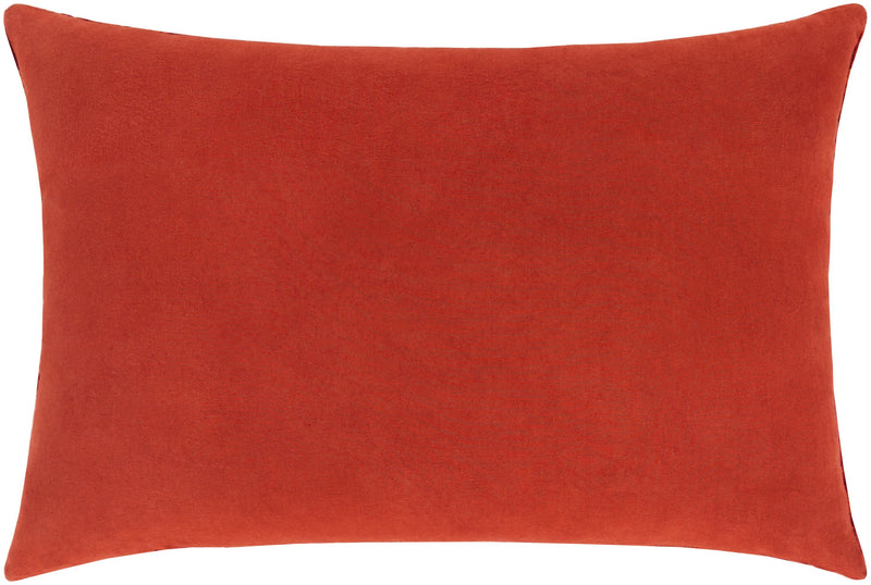 Toulouse TUE-004 Velvet Lumbar Pillow in Dark Brown & Burnt Orange by Surya