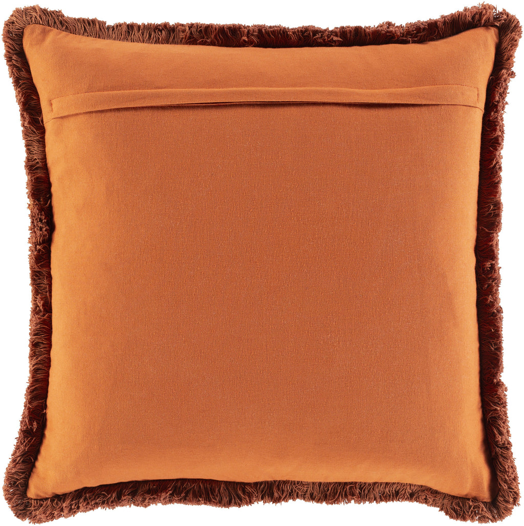 Tanzania TZN-005 Knitted Pillow in Ivory & Terracotta