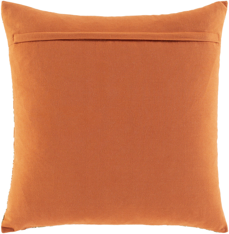 Tanzania TZN-006 Knitted Pillow in Olive & Ivory