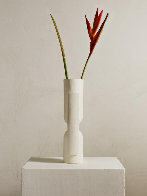 KALA Slender Ceramic Vase in Snow design by Light and Ladder