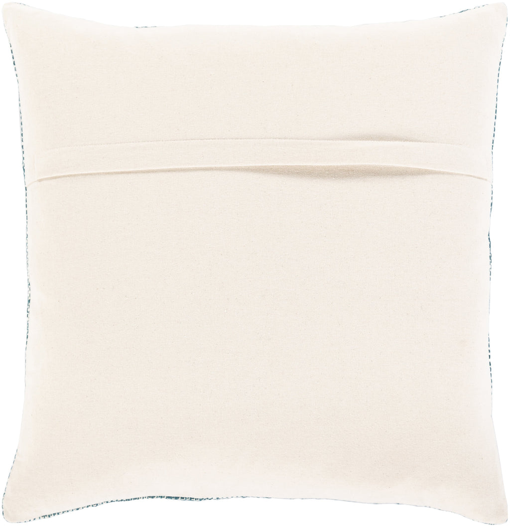 Suri USR-005 Hand Woven Pillow in Teal & Beige