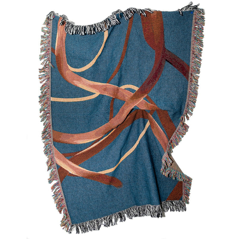 Blue Wander Woven Throw