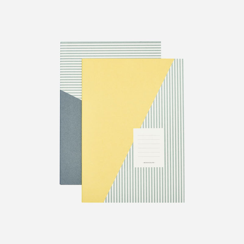 Yellow Stripes Note Book Combo in A4 Set of 2 Designs